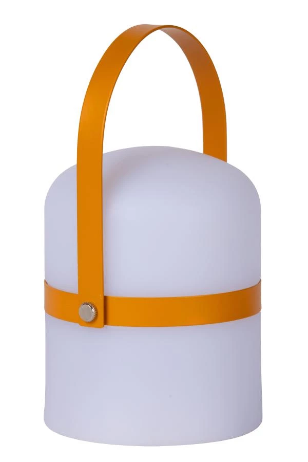 Lucide LITTLE JOE - Lampe de table Rechargeable Intérieur/Extérieur - Batterie/Piles - Ø 10 cm - LED Dim to warm - 1x0,3W 2800K/3200K - IP44 - Brun - éteint